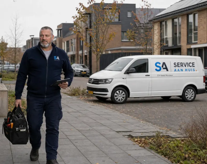 CV-monteur ontsteekt waakvlam cv-ketel